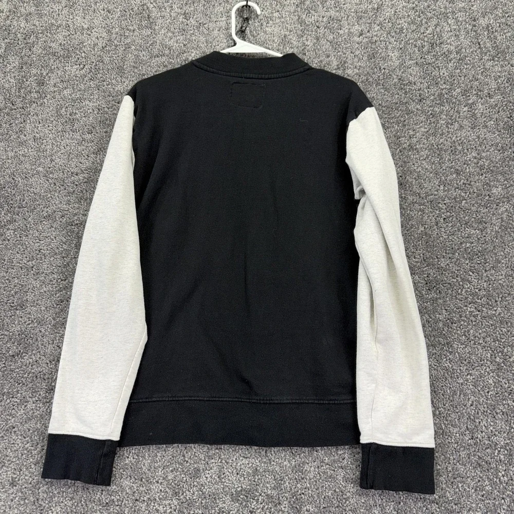 New Balance Jacket Boys XL 18/20 Black Gray Colorblock Varsity Fleece Snap